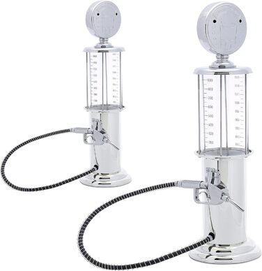 Relaxdays Drink Dispenser for Alcoholic Beverages, 2 Pack, Beer, Juice, Water, Funny, Made of Plastic and Silicone, 900 ml, Chrome