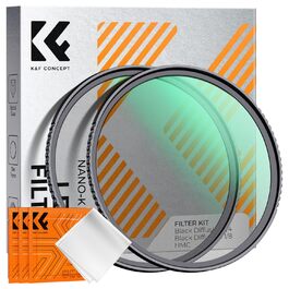 Фільтри K&F Concept Black Mist 1/4 та 1/8, 77mm (Нано-Клеар) - набір ефектних фільтрів