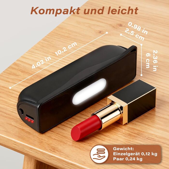 Електричний грілка для рук Citybee 10000 mAh з магнітною підключенням (2 шт.) - портативний нагрівач з підсвічуванням, 3 режими, до 55°C - для кемпінгу, туризму, активного відпочинку