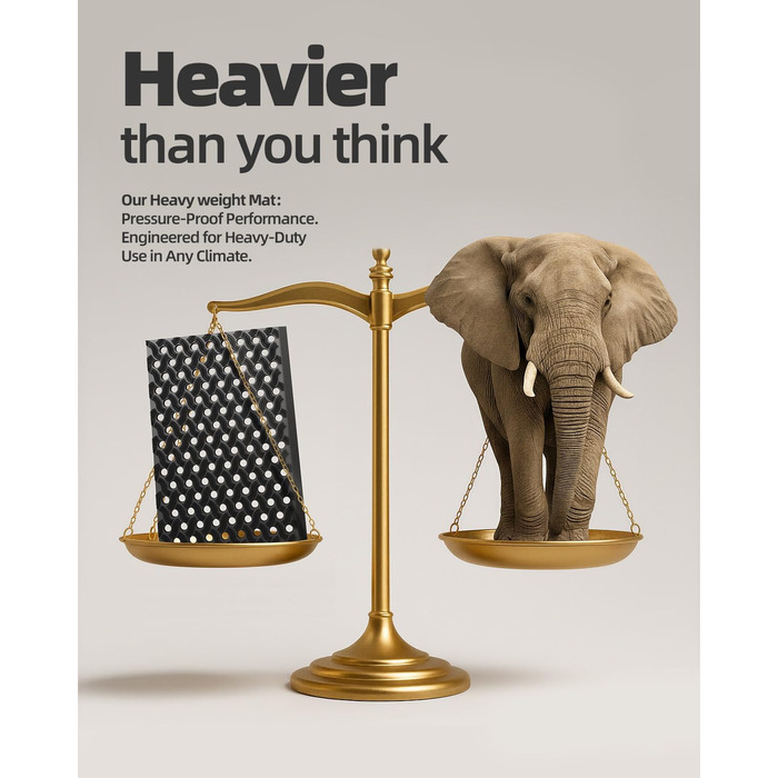 Килимок для порогу COLOR&GEOMETRY Null Geruch TPE, Heavy Duty, 43x75 см, чорний. Екологічний, не потребує обслуговування, антиковзаюча, для дому, тераси, гаража.