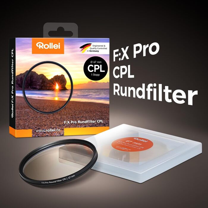 Поляризаційний фільтр Rollei F:X Pro CPL 82 мм - для об'єктивів камери, висока якість зображення, без відблисків