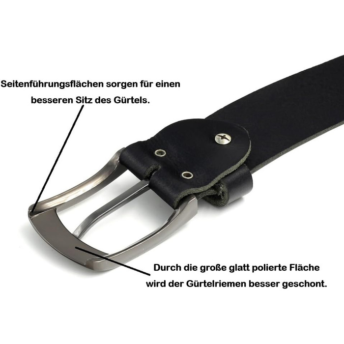 Чоловічий шкіряний ремінь Volmer® з телячої шкіри, чорний, ширина 38 мм, регульований, для джинсів та костюма, довжина 120 см, розмір 105 см