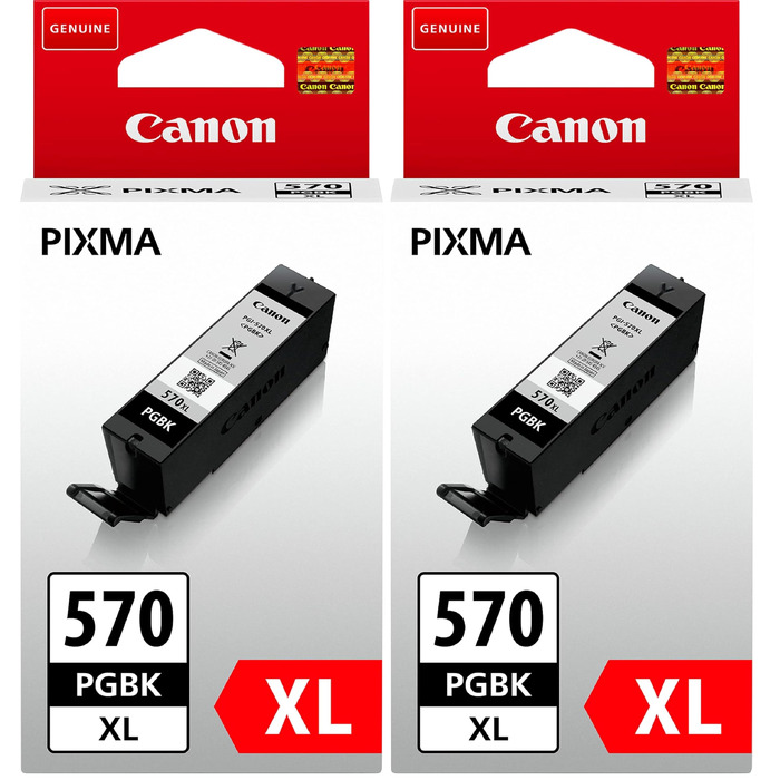 Оригінальний чорнильний картридж Canon PGI-570 XL чорний (набір 2 шт), пігментне чорнило