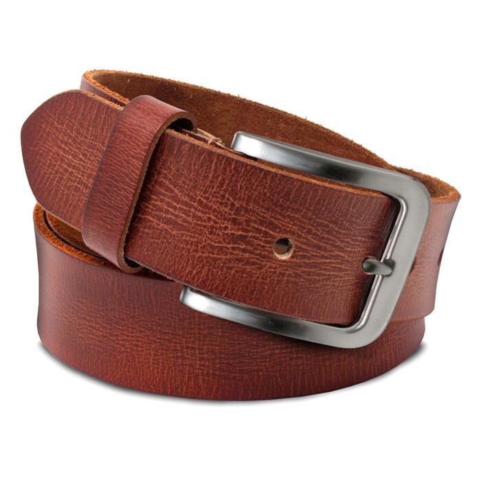 Жіночий шкіряний ремінь ROYALZ Vintage 38 мм, колір коньяк, ширина 85 см (загальна довжина 100 см)