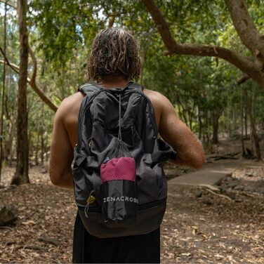 Набір з 3-х рушників Zenacross з мікрофібри з сумкою для перенесення - Швидковисихаючі та універсальні рушники для фітнесу - Розміри: XS, S, M - Petrolgrün Petrolgrün (Чорний, L - 160 x 80 см)