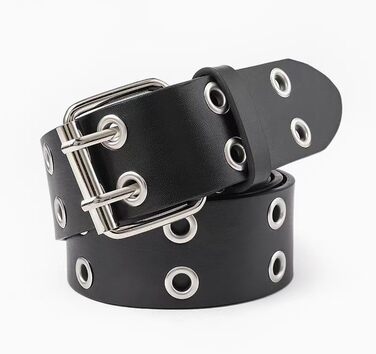 Жіночий шкіряний ремінь Punk з пряжкою у вигляді зірки, чорний