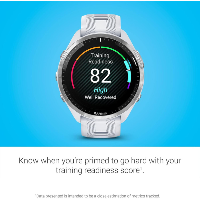 Розумний годинник Garmin Forerunner 965 для бігу з AMOLED-дисплеєм, вимірювання тренувань та відновлення, кольори: Whitestone та Powder Gray