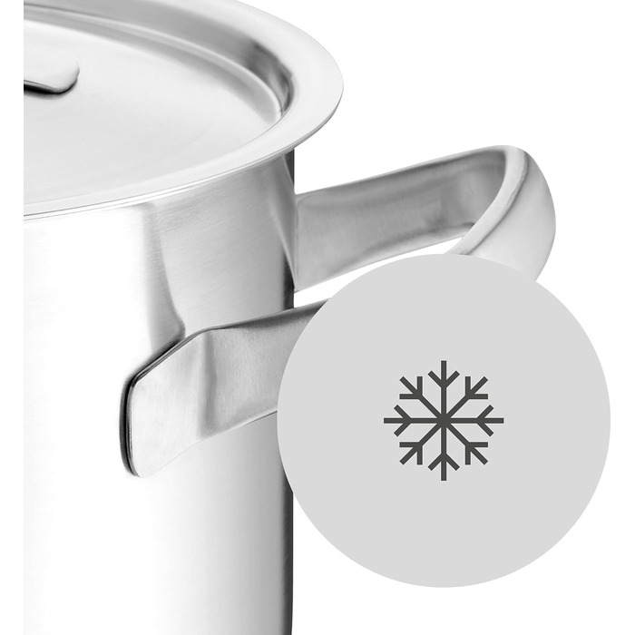 Каструля WMF Gourmet Plus 16 см з нержавіючої сталі Cromargan з кришкою, 1.4 л, для індукційних плит, з внутрішньою шкалою