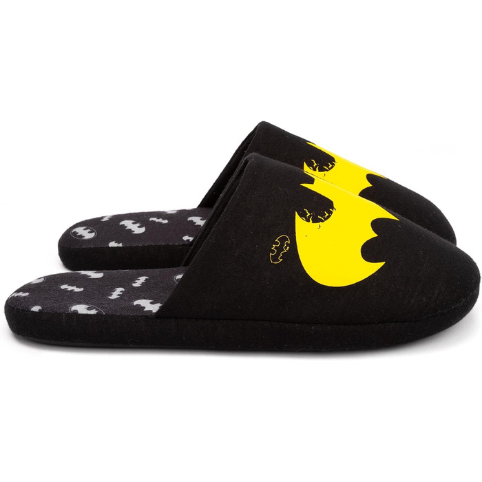 Тапочки DC Comics Batman для чоловіків, Dark Knight, логотип, чорні, 43/44 EU