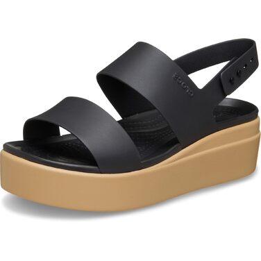 Босоніжки Crocs Brooklyn Low Wedge жіночі, чорні (39 EU)