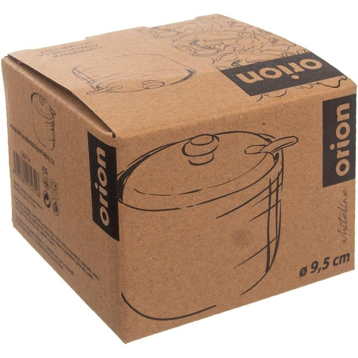 Цукорниця Orion Group з кришкою та ложкою, 6,5 см, біле порцелянове покриття та бамбукова ручка