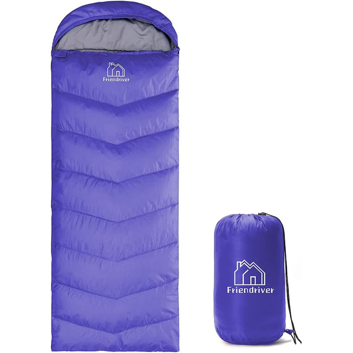 Спальний мішок Friendriver XL, 4 сезони, водонепроникний, для дорослих та дітей, 86.6' x 33.46'