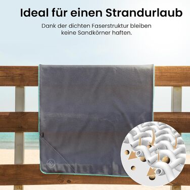 Набір рушників з мікрофібри (2 шт): швидковисихаючі, компактні, легкі. Великі та малі рушники з мікрофібри для спорту, подорожей, фітнесу, кемпінгу. Сірий колір.
