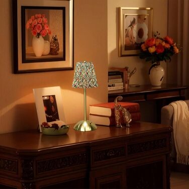 Світлодіодний настільний світильник бездротовий з димером, 3 режими кольору, акумуляторна лампа на стіл Kunterbunt B (2 шт.) для спальні, ресторану, читання