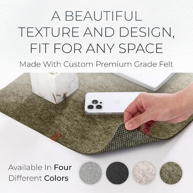 Підкладка на стіл повстяна з мохом (декоративний мох) – захист від подряпин, офісний декор