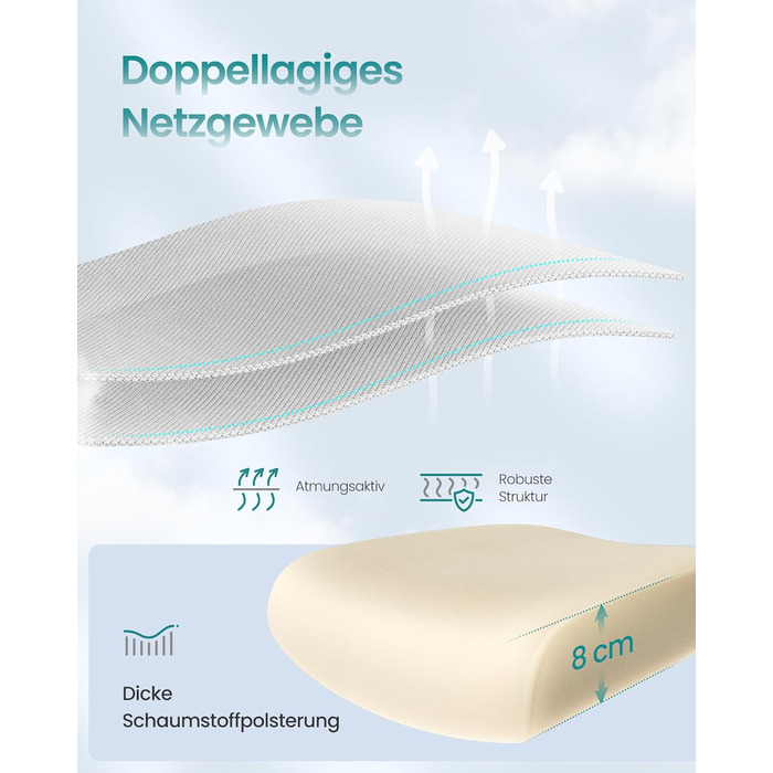 Офісний стіл SONGMICS, ергономічне крісло з сіткою, з адаптивною поперековою підтримкою та регульованою підголівником, для дому та офісу, сірий (OBN041G01)