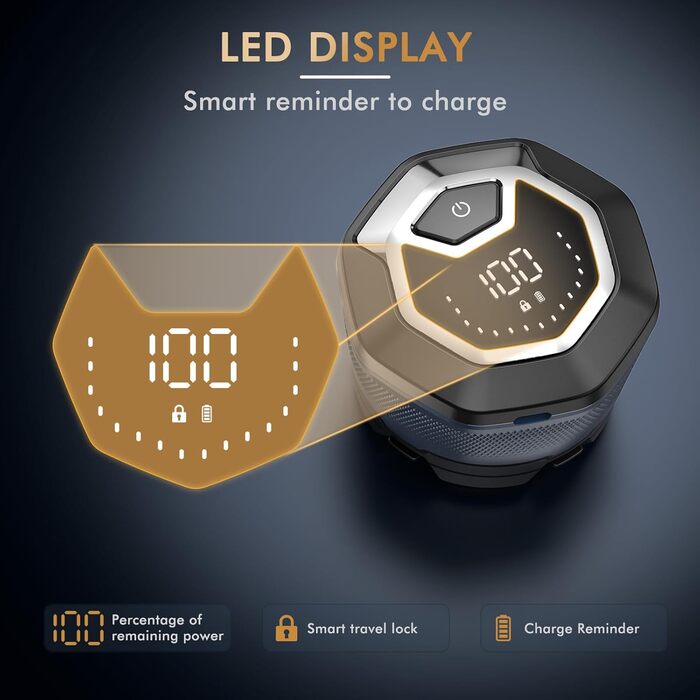 Електричний голчастий стайлер для голови Kibiy з 6 магнітними головками, IPX7 водонепроникний, LED-дисплей, зарядка Type-C, неслизький дизайн