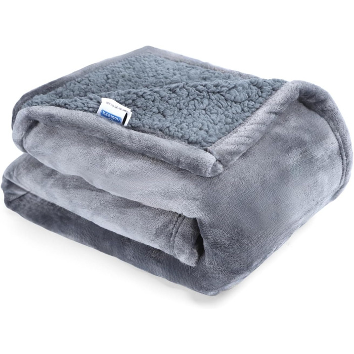 Водонепроникний коврик для собак Nobleza, XXL (203 x 152 см), м'який та пухнастий, для дому та вулиці, підходить для котів, можна прати в пральній машині, двосторонній чохол для дивану, сірий