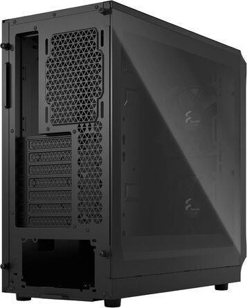 Корпус для ПК Fractal Design Focus 2 Black з темним склом та сітчастою передньою панеллю. В комплекті 2 вентилятори 140 мм. ATX