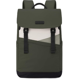 LOVEVOOK Рюкзак для ноутбука 15.6 дюймів, жіночий/чоловічий, для підлітків, універсальний, водонепроникний, для школи, університету, подорожей, роботи, зелений, бежевий, чорний, білий