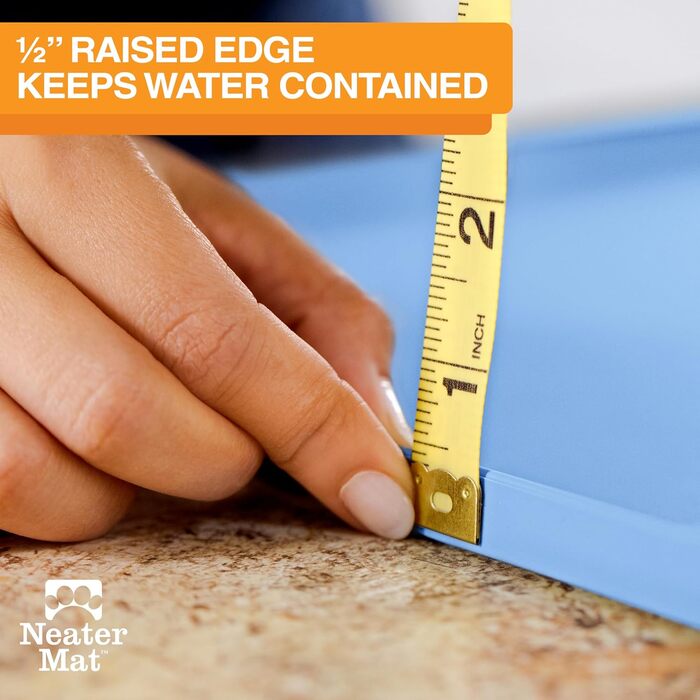 Підкладка під миску для собак та котів Neater Pet Brands, силіконова, водонепроникна, 48,3 x 30,5 см, світло-блакитна