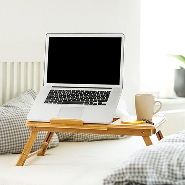 Столик для ноутбука BAKAJI: регульований, складний, 55x35x29 см