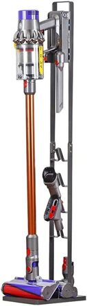 Підставка для пилососів Dyson – Organizer та кріплення для Dyson Gen5, V15s, V15, V12 Slim, V11, V10, V8, V7, V6, DC30, DC35 | Підставка з рамою для бездротових пилососів Dyson (Антрацит)