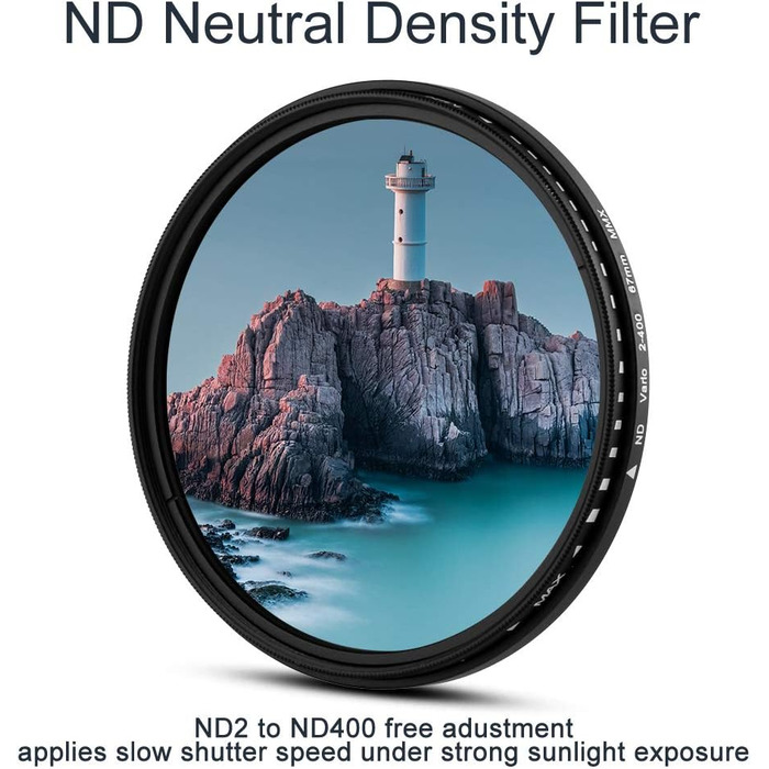 Набір фільтрів для об'єктива 67 мм Fotover: UV, CPL, поляризаційні, ND (ND2-ND400), насадки +1/+2/+4/+10, бленда, сіра карта, сумісний з DSLR камерами