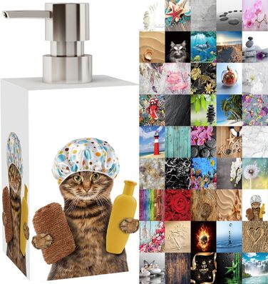 Дозатор для мила | Стильний дозатор для мила в ванну кімнату | Сучасний дизайн | Декоративний елемент для ванної кімнати (Shower Cat)