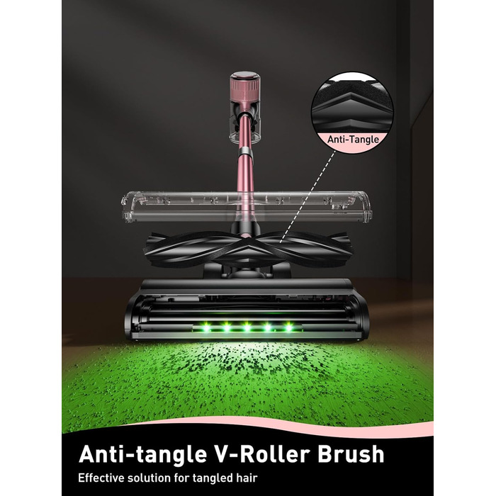 Бездротовий пилосос 8-в-1, потужний, легкий, з LED-дисплеєм, 3 режими, 45 хв, для дому, твердих поверхонь, килимів, шерсті тварин