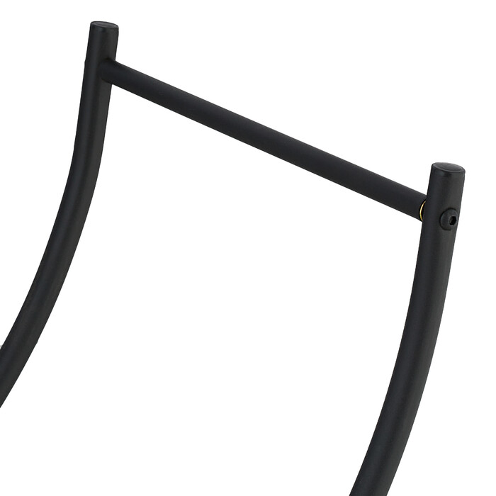 Relaxdays Black Metal Firewood Basket