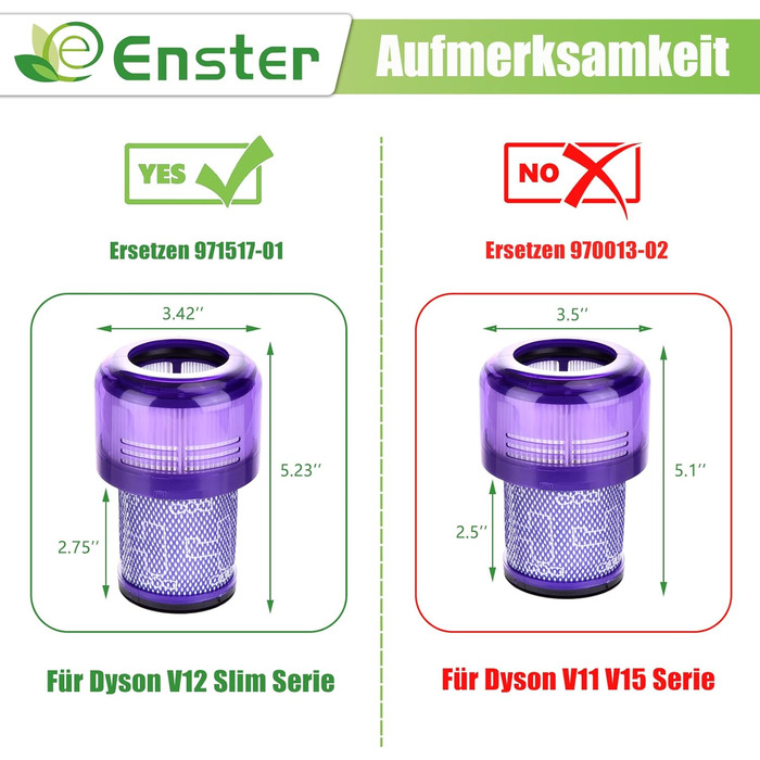 Фільтр HEPA для Dyson V12 Detect Slim Absolute Extra (3 шт) - Оригінальний змінний фільтр #971517-01
