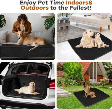 Килимок для собак та котів на вулицю та в будинок YFbrite, водонепроникний, з штучної шкіри, для кемпінгу (S)