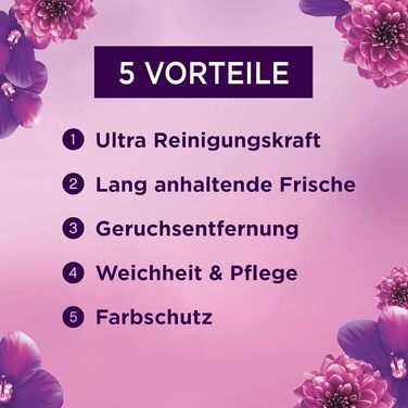 Капсули для прання кольорових речей Lenor All-in-1 PODS Amethyst Blütentraum, гігієнічне глибоке очищення та тривала свіжість, 76 шт