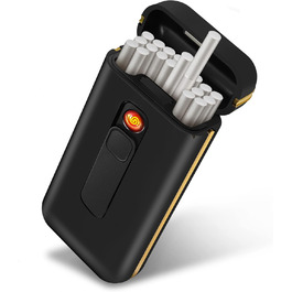 Електронне табакерне аксесуар Lafagiet XL666: кейс для сигарет з запальничкою, LED-дисплей, 18 шт. King Size, подарунок для чоловіків