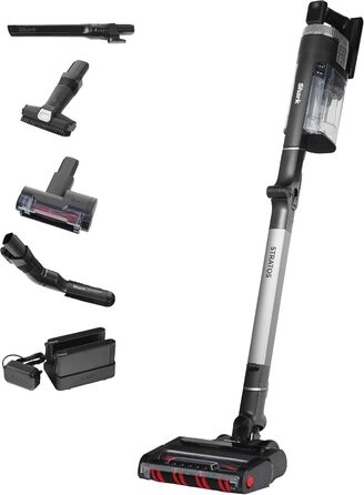 Бездротовий акумуляторний пилосос Shark Stratos, PowerFins Plus, 60 хв роботи, Anti-Hair Wrap, CleanSense IQ, насадки для щілин та багато поверхонь, рожеве золото/антрацит, IZ400EU (насадка Stratos для шерсті тварин та 2 акумулятори)