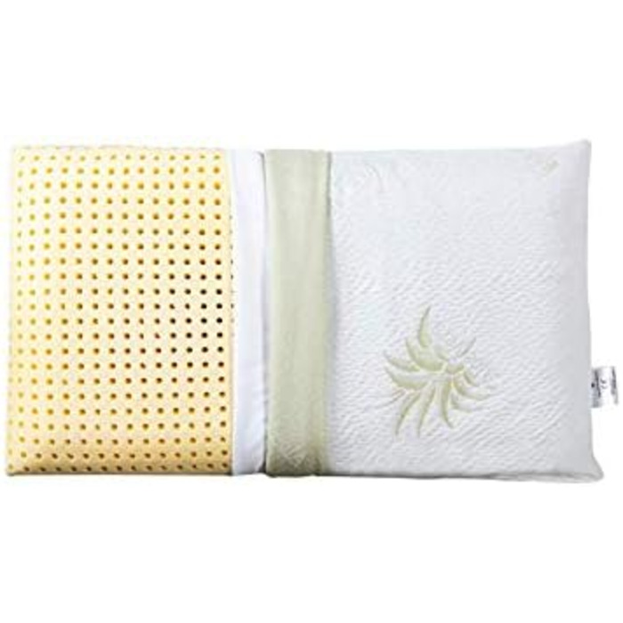 Подушка EVERGREENWEB 40x80 см, 9 см, ортопедична, 100% Memory Foam, знімний чохол алое вера та бавовна, для болю в шиї, медичний пристрій