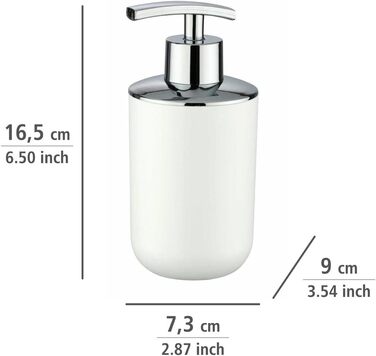 Дозатор мила WENKO Brasil - 0.32 л, пластик (TPE), 7.3 x 16.5 x 9 см