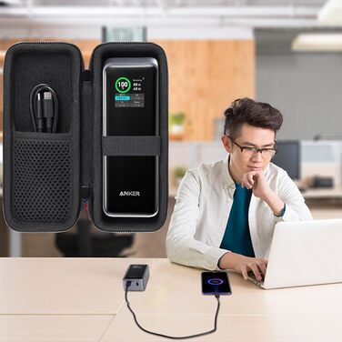 Чохол-зарядний кейс Khanka для Anker Laptop PowerBank 25,000mAh (165W) та Prime 27,650mAh (250W), захисна дорожня сумка для моделей A1695/A1340