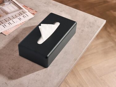 Кришка для серветок прямокутної форми Corby (Хром, Чорний колір, один розмір)