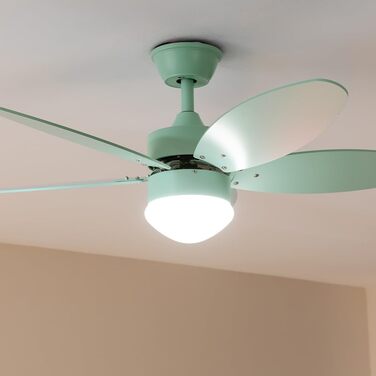 Стельовий вентилятор Cecotec EnergySilence Aero 4260 Full Mint 40W зі світлодіодним освітленням, пультом, таймером та 6 швидкостями