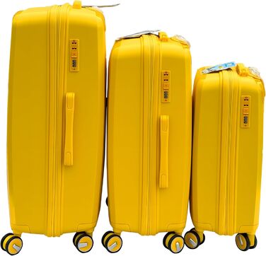 Чемодан Ribelli Handgepäck, 70л, жорсткий, з телескопічним ручками та TSA-замком, на 4 колесах, комплект L-XL-XXL