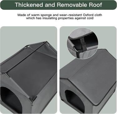 Будка для котів та собак: велика, м'яка, 56x51x46 см. Підходить для Бігль, Французький бульдог, Вельський коргі. З м'яким килимком.