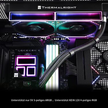 Система водяного охолодження CPU Thermalright Frozen Infinity 240 BLACK з трьома вентиляторами PWM (2000 об/хв) для AM4/AM5, Intel LGA115X/2011/1700/1851