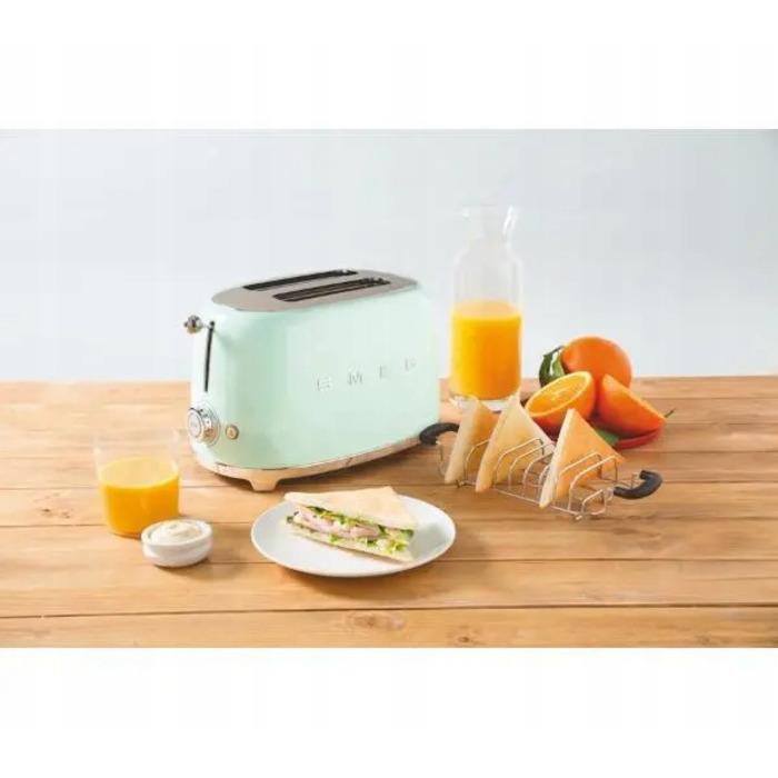 Тостер Smeg 50's Style TSF01PGEU на 2 скибки, пастельний зелений