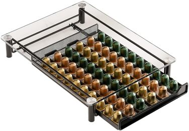 Підставка для капсул Nespresso SEVENLINE - органайзер для 60 капсул, кришталеве скло