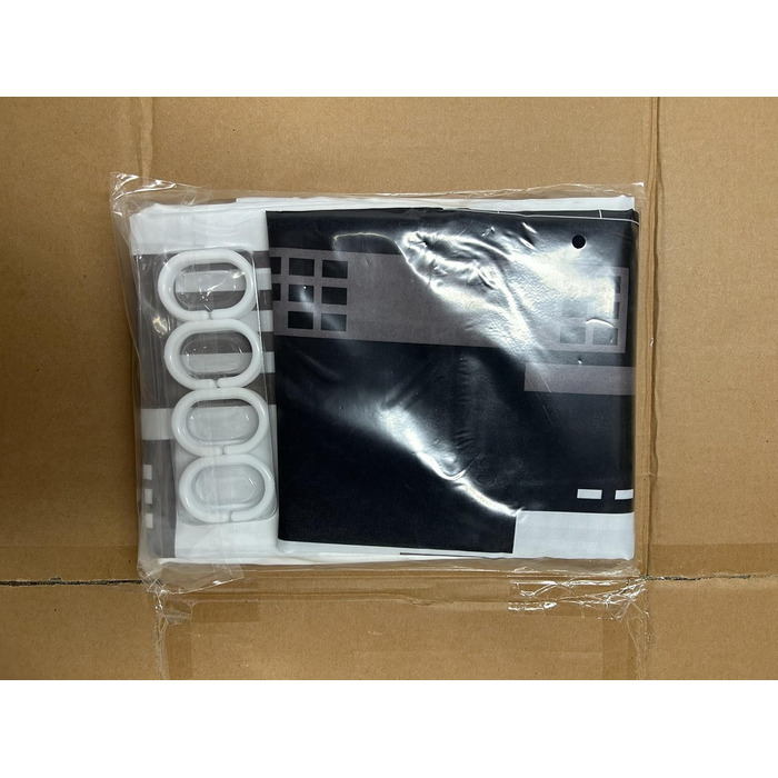 Шторка для душу DUFU, водонепроникна та пральна, 180x200 см, темно-сіра | Поліестер, 12 гачків, швидковисихаюча, напівпрозора