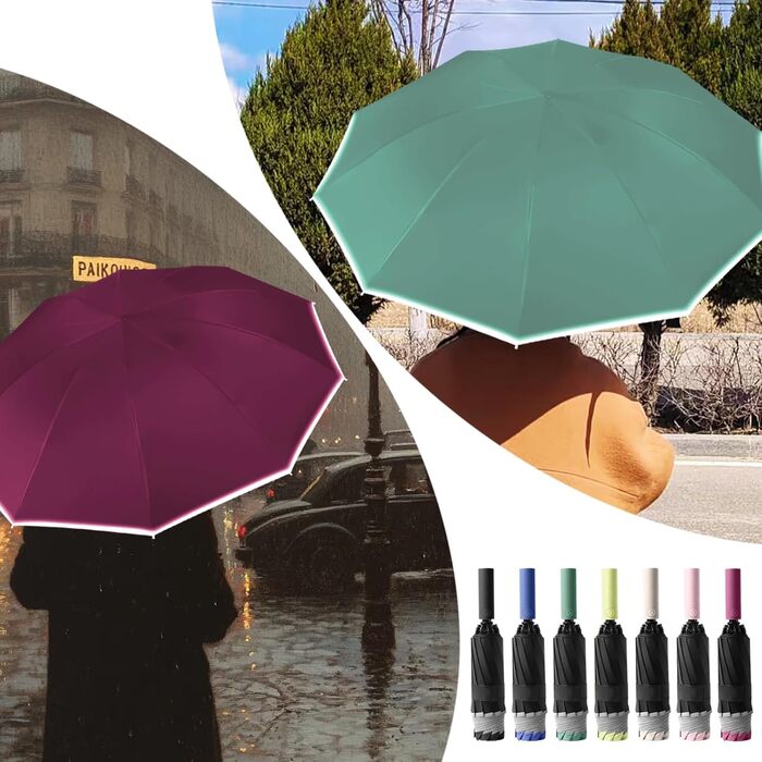 Міцний парасолька-інверсія з 40 спицями, автоматичний парасолька Knirps, діаметр 105 см - для жінок та чоловіків, бордовий