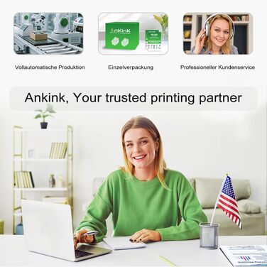 Картриджі для принтера ANKINK 302XL (чорний та кольоровий), замінник HP 302 XL, набір 2 шт.