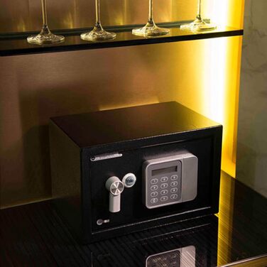 Електронний готельний сейф Yale YLG/200/DB2, 24 л, з LCD-дисплеєм та PIN-кодом, чорний